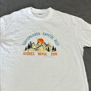 Canyonland Capitol Reef White National Parks Graphic Tee